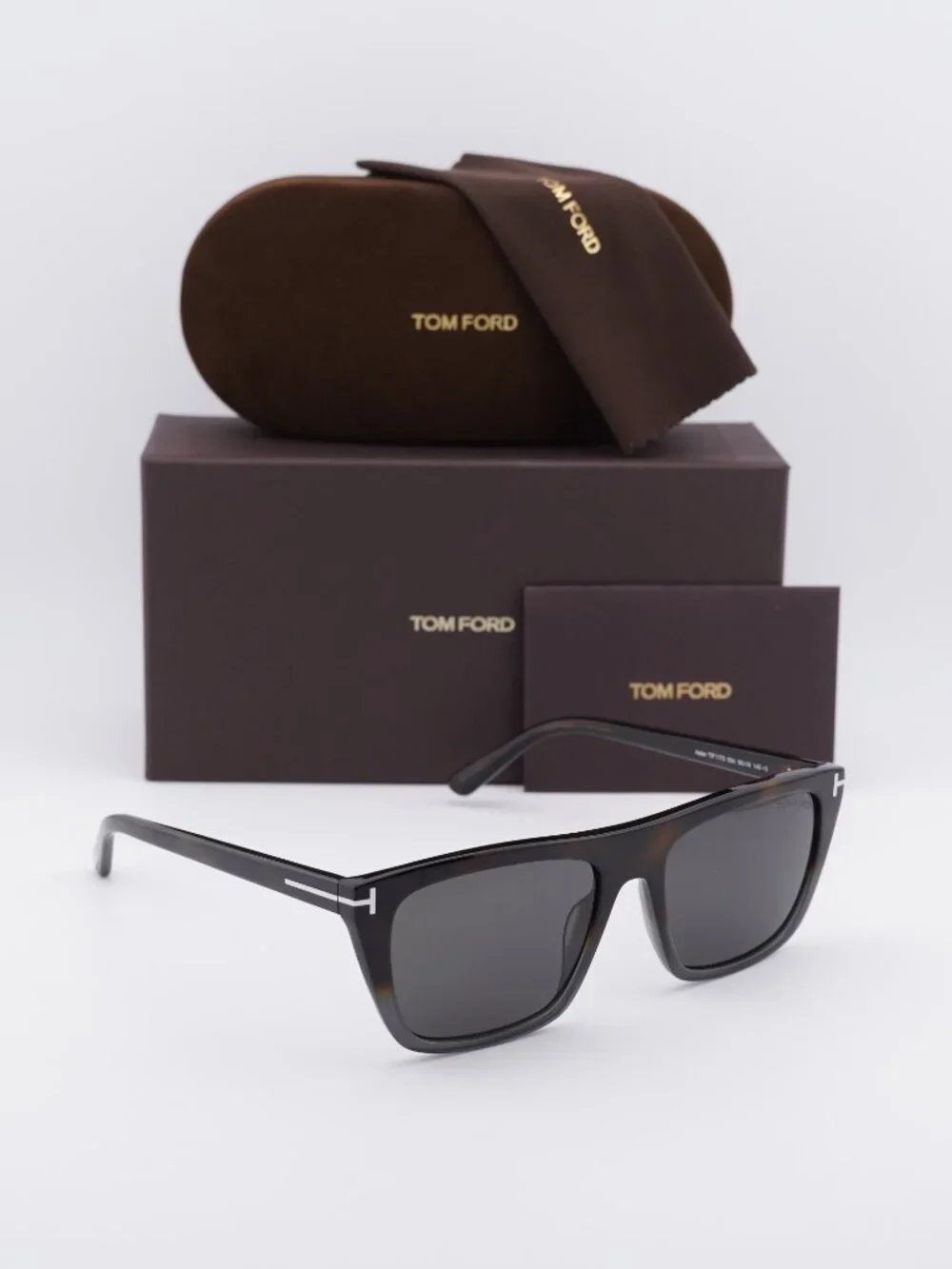Tom Ford Asian FT1175 55A Square Sunglasses - Coloured Havana/Smoke